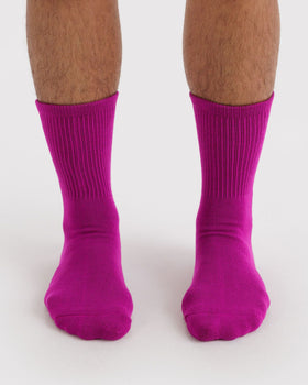 Ribbed Sock - Deep Fuchsia - Everyday Layer