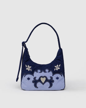 Mini Nylon Shoulder Bag - Western Appliqu�