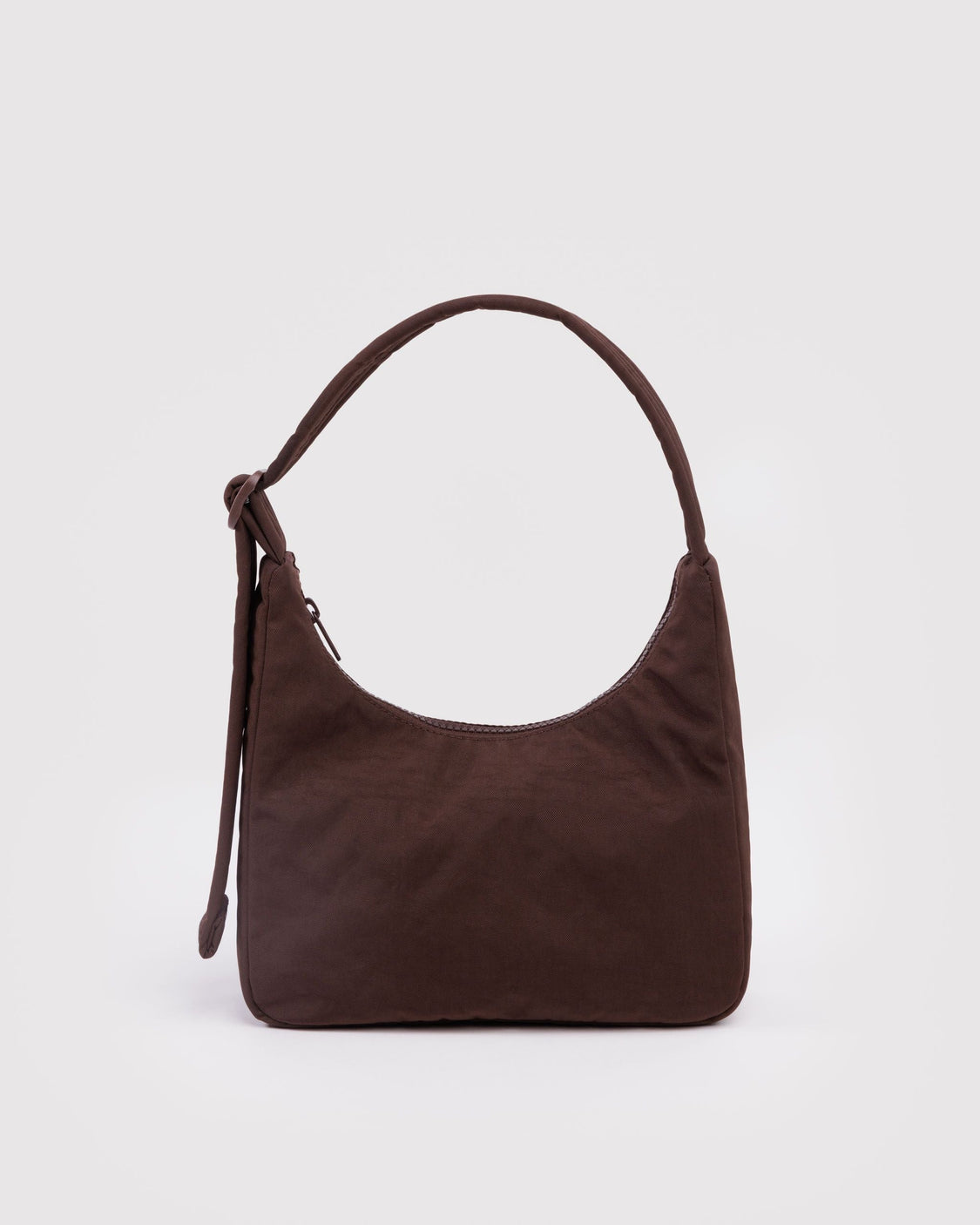 Mini Nylon Shoulder Bag - Coffee - Simple Tote