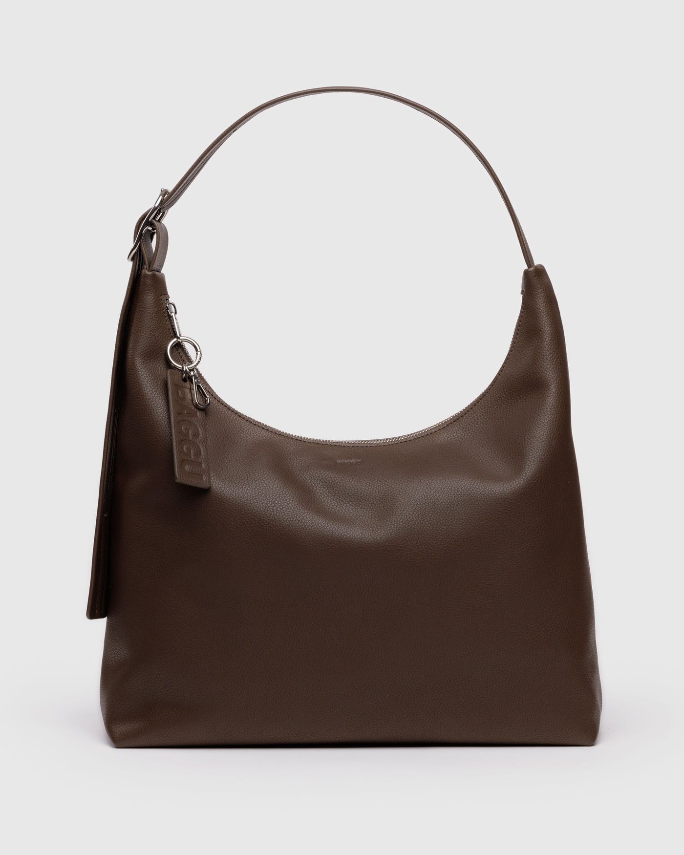 Recycled Leather Shoulder Bag - Brown - Scalp Support