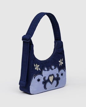 Mini Nylon Shoulder Bag - Western Appliqu�