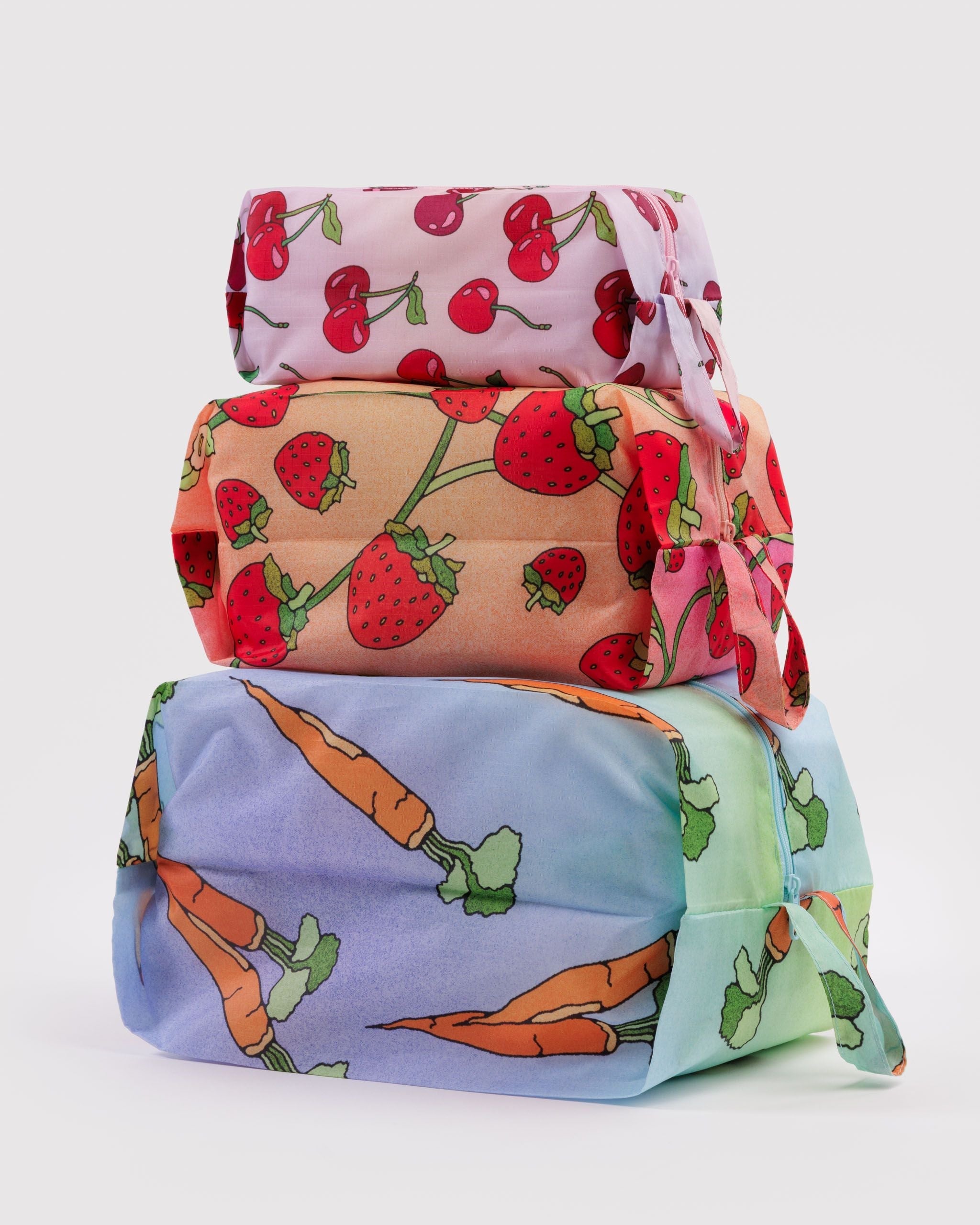 3D Zip Set - Carrots & Berries - Easy Tote