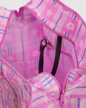 Large Nylon Market Bag - Market Plaid Pink - Light Pack
