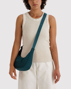 Small Nylon Crescent Bag - Deep Sea - Daily Carry