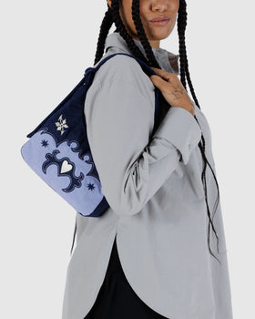 Mini Nylon Shoulder Bag - Western Appliqu�