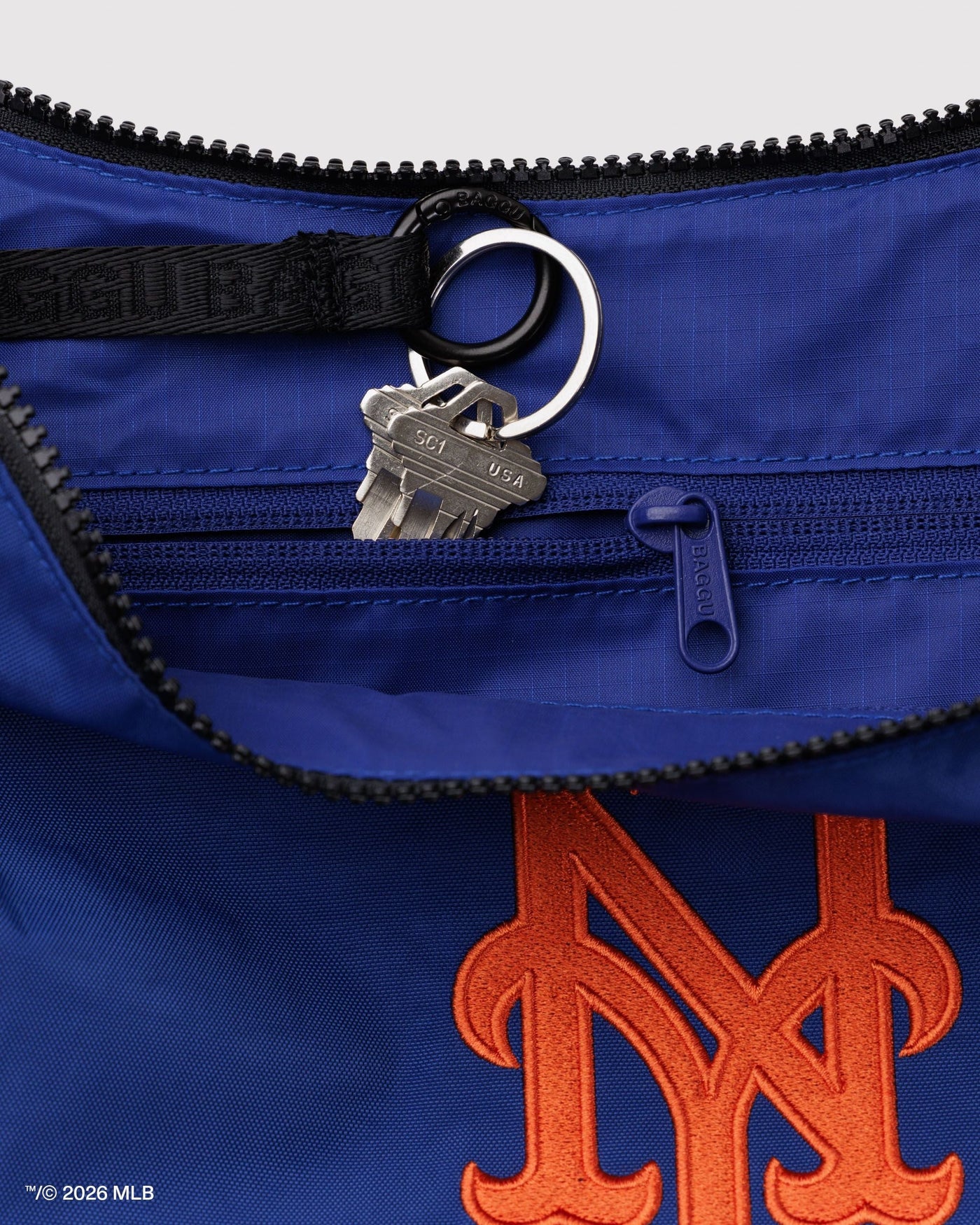 Medium Nylon Crescent Bag - New York MetsT