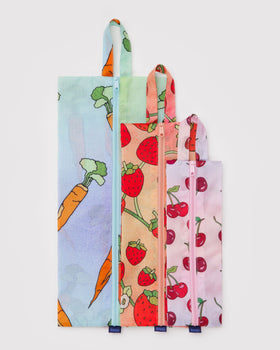 3D Zip Set - Carrots & Berries - Easy Tote